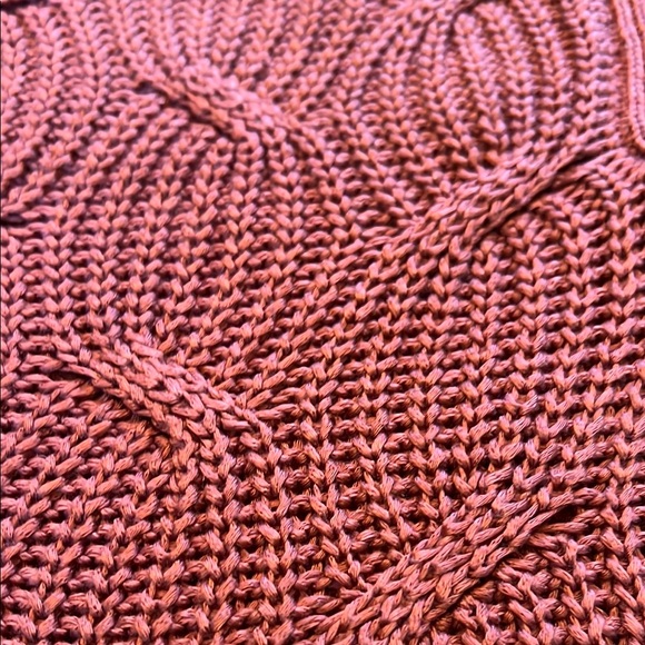 Terracotta V-Neck Sweater tank - Picture 4 of 6